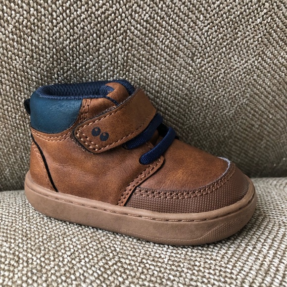 Stride Rite Boys Branly Brown/Navy Faux Leather Bootie w/Toe Bumper. Size 3M. - Picture 10 of 11